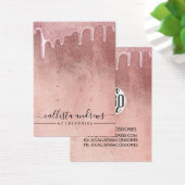 Glamバラ金ゴールド厚いグリッタードリップスのロゴイヤリング (デスク)