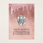 Glamバラ金ゴールド厚いグリッタードリップスのロゴイヤリング (裏面)