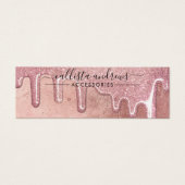 Glamバラ金ゴールド厚型グリッタードリップスイヤリングディスプレイ (正面)