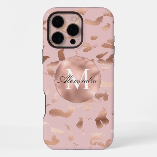 Glamバラ金ゴールド赤面抽象芸術 iPhoneケース (裏面)