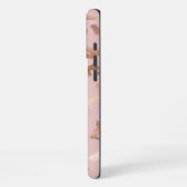 Glamバラ金ゴールド赤面抽象芸術 iPhoneケース (左側面)