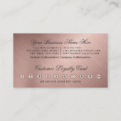 Glamバラ金ゴールド金属グリッタードリップロイヤリティ ロイヤリティカード (裏面)