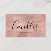 Glamバラ金ゴールド金属箔ハンドメイドろうそくメーカー 名刺 (裏面)