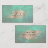 Glamバラ金ゴールド銅箔グリーンパーソナルスタイリスト 名刺 (正面/裏面)
