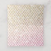 GLAMバルミツワーラックスモダンピンク金ゴールドグリッター プレイスカード (内部開封)