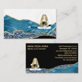 *~* Glamビーチムーン女神ティール(緑がかった色)金ゴールドグリッター 名刺 (正面/裏面)