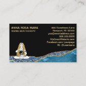 *~* Glamビーチムーン女神ティール(緑がかった色)金ゴールドグリッター 名刺 (裏面)