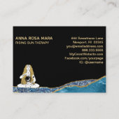 *～* Glamビーチムーン女神金ゴールドグリッターティール（緑がかった色） 名刺 (裏面)