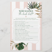 Glamピンクストライプの誰が花嫁のゲ最高のームを知る (正面)