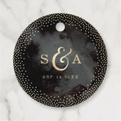 Glamフェイク金ゴールドグリッター書道ラブモノグラム フェイバータグ (裏面)