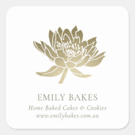 GLAMフェイク金ゴールドロータスフローラ事業プロフェッショナル スクエアシール