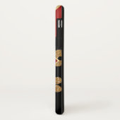 Glamブラックレッドと金ゴールドiPhone Xケース Case-Mate iPhoneケース (裏面/左)