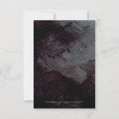 Glamブラック金ゴールドグリッター書道結婚式RSVP 出欠カード (裏面)