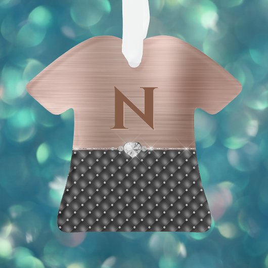 Glamブラッフェイクド銅製の表皮とモノグラム オーナメント