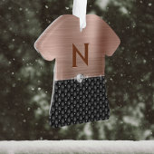 Glamブラッフェイクド銅製の表皮とモノグラム オーナメント