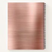 Glamプレインブラッシュメタルバラ金ゴールドモノグラム ノートブック (裏面)