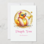 Glamベビーダックベビーシャワー サンキューカード (正面)