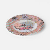 Glamベビーマーメイドガールズベビーシャワー誕生日パーティー ペーパープレート (アングル)