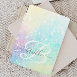 Glamホログラフィックグリッターパタカラフルーン iPad Miniカバー<br><div class="desc">このカラフルホログラフィかわいらしックのパステルグリッター《写真》ぼけ味背景を、あなたのモノグラムおよびカスタムまたは名前で簡単にパーソナライズする。</div>