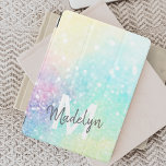 Glamホログラフィックグリッターパタカラフルーン iPad Miniカバー<br><div class="desc">このカラフルホログラフィかわいらしックのパステルグリッター《写真》ぼけ味背景を、あなたのモノグラムおよびカスタムまたは名前で簡単にパーソナライズする。</div>