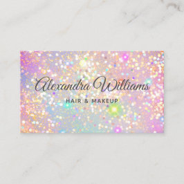 Glamホログラフィックグリッターモダントレンディーピンク 名刺