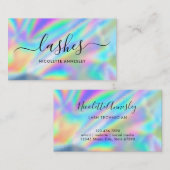 Glamホロフェイクフィックレインボーフォイルラッシュ技術者 名刺 (正面/裏面)
