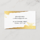 GLAMミニマル金ゴールドピンク水色リップスティック 名刺 (裏面)