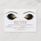 Glamメイクアップまつげ友人のアフターケアを参照 紹介カード (正面)