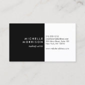 Glamメイクアップスクリプト文字金ゴールド/ブラックビジネスカード 名刺 (裏面)