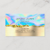 Glam抽象芸術フェイクホログラフィックロイヤリティカード 名刺 (裏面)