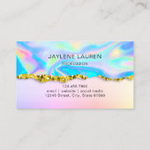 Glam抽象芸術ホログラフィフェイクック 名刺 (裏面)