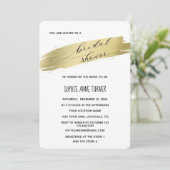 Glam書道金ゴールドストロークブライダルシャワー 招待状 (スタンド正面)