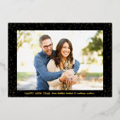 Glam紙吹雪ハッピーニューイヤー実在写真 箔シーズンカード (正面)