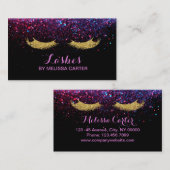 Glam美しいサロンメイクアップアーティストラッシュ拡張機能 名刺 (正面/裏面)