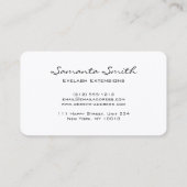 Glam美しいメイクアップアーティストまつげ&リップビジネス 名刺 (裏面)