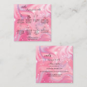 Glam虹色エレガント爪、 ネイルアプリケーションガイド スクエア名刺 (正面/裏面)