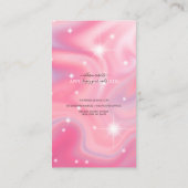 Glam虹色モダン爪、 ネイルアプリケーションガイドブ 名刺 (裏面)