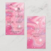 Glam虹色モダン爪、 ネイルアプリケーションガイドブ 名刺 (正面/裏面)