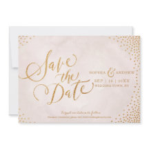 Glam赤面バラ金ゴールド書の日付を保存