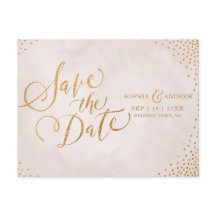 Glam赤面バラ金ゴールド書の日付を保存