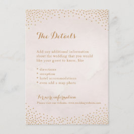 glam赤面モダンバラ金ゴールド紙吹雪詳細カード エンクロージャーカード