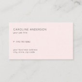 Glam金ゴールドおよびピンク抽象芸術フェミニン名刺 名刺 (裏面)