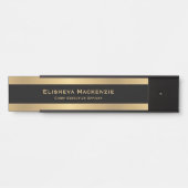 Glam金ゴールドとブラックドアのサインシンボルや象徴名プレート サインプレート (正面)