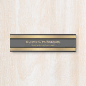 Glam金ゴールドとブラックドアのサインシンボルや象徴名プレート サインプレート (正面)