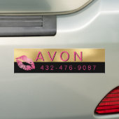Glam金ゴールドとブラック独立担当者Avon バンパーステッカー (車上)