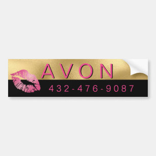 Glam金ゴールドとブラック独立担当者Avon バンパーステッカー