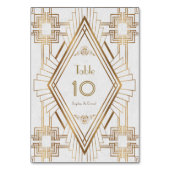 Glam金ゴールドとホワイト素晴らし・ギャツビーのテーブル番号 テーブルナンバー (正面)