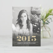 Glam金ゴールドの卒業への招待 招待状 (スタンド正面)