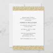 Glam金ゴールドの卒業への招待 招待状 (裏面)