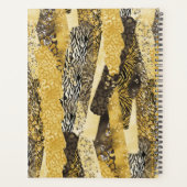 Glam金ゴールドアニマルプリントヘアスタイリスト プランナー手帳 (裏面)